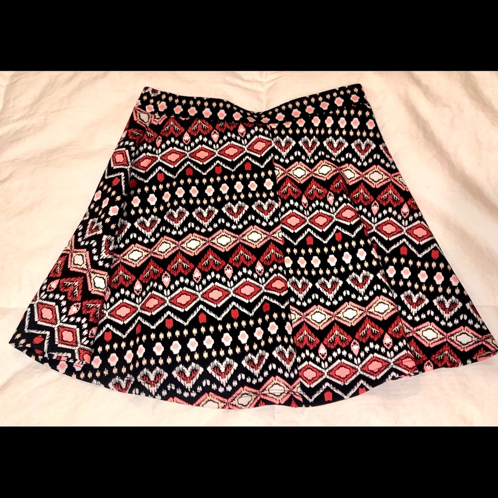 Patterned Skater Skirt